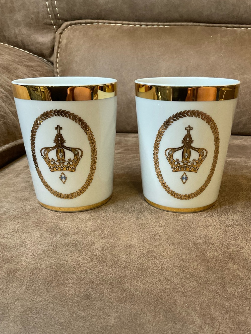 KulturGut Bavarian Crown Porcelain Cups